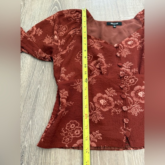 Madewell Preston Puff-Steve Top in Letterpress Floral Small - Picture 7 of 10